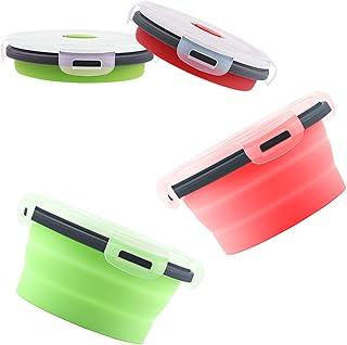 LUTER Pet Bowls Silicone Food Water Travel Cup Dish for Walking Kennel