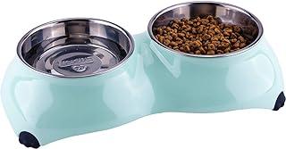 Super Design Double Stainless Steel Bowl for Food and Water Feeder