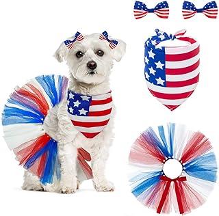 American Flag Dog Bandana Bow Tie Hairpin Tutu