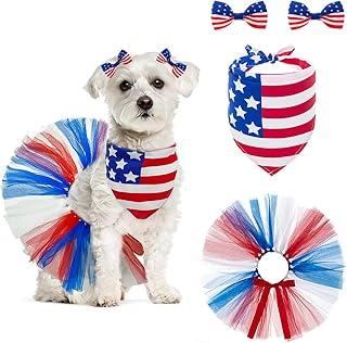 American Flag Dog Bandana Bow Tie Hairpin Tutu