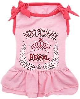 KYEESE Dog Princess Dress Pink with Bowtie