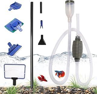 Siphon Fish Tank Vacuum Cleaner, Algae Scrapers Set 5 in 1