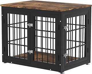 rehomerance Rustic Heavy Duty Dog Crate Furniture for Small and Medium Canines