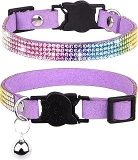 WDPAWS Cat Collar Breakaway Bling Diamond Rhinestone with Bell