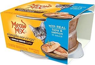 Meow Mix 2 Single Serve Cups with Real Tuna & Salmon in Sauce