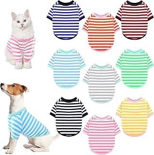 URATOT Colorful Dog Shirt Pet Breathable Striped Outfits