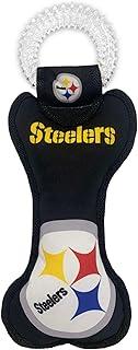 Pets First NFL Pittsburgh Steelers Dental Dog TUG Toy with Squeaker