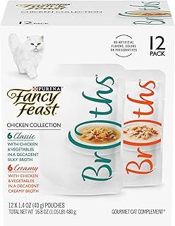 Purina Wet Cat Food Complement Variety Pack, Broths Chicken Collection