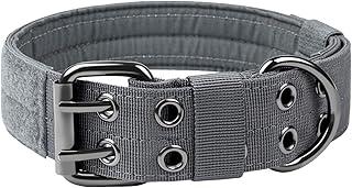 OneTigris Military Adjustable Dog Collar with Metal D Ring & Buckle