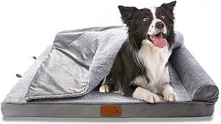 JEMA Orthopedic Dog Beds with Blanket attached