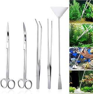 UEETEK Aquarium Tools Kit 5 in 1 Stainless Steel Fish Tank