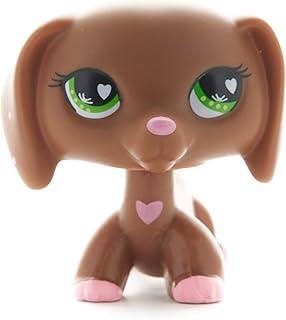 Northern Lights Press Short Hair Pet Shop Dog Cute Animal Mini shorthair Brown Teckel Toy for Kids