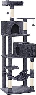 FEANDREA Cat Tree with Scratching Posts, Hammock and Padded Perch