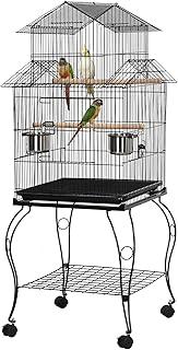 Yaheetech Budgie Cage 55-inch Rolling Standing Triple Roof