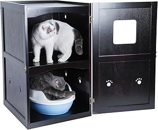 Petsfit Double-Decker Litter Box Enclosure Night Stand