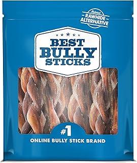 All Natural 4-5 Inch Braided Bully Sticks for Small and Medium Dog