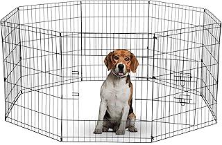 Dog Exercise Pen – Puppy Playpen Outdoor Back or Front Yard Fence Cage Fencing