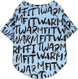 Fitwarm 100% Cotton Dog T-Shirts Creative Printing Font