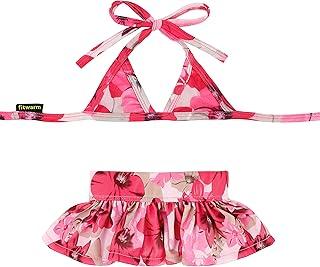 Fitwarm Stylish Pink Floral Pet Dog Bikini Swimming Dress Bathing Suit