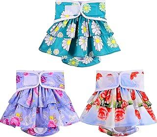 Roncute 3 Pack Washable Dog Diapers Female,High Absorbent Puppy Panties for Girl Doggy